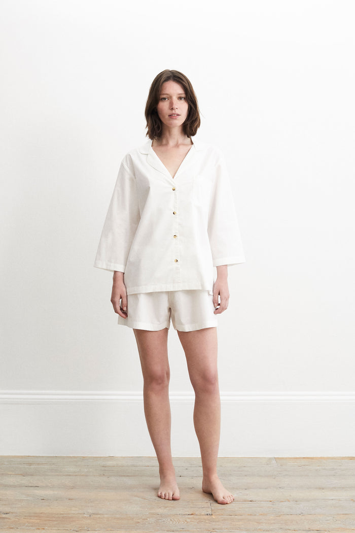 Classic White Pyjama Short Set