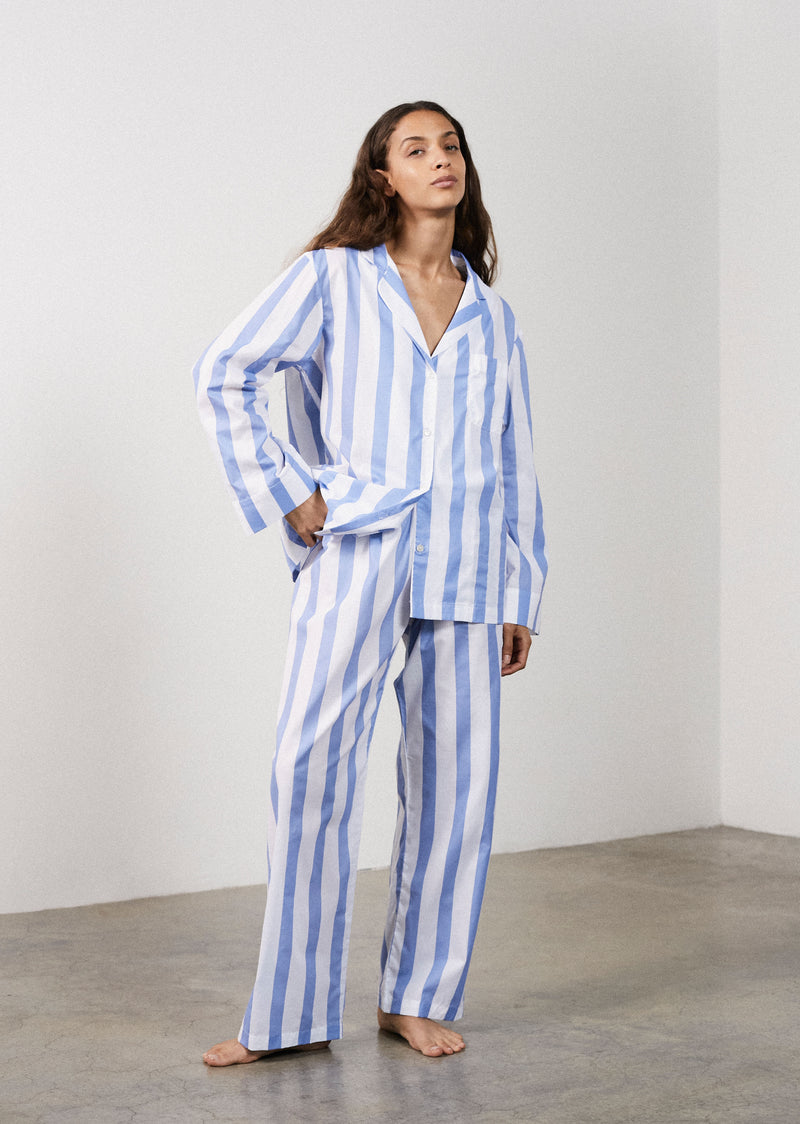 Sky Blue Stripe Pyjama Set