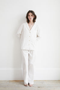 Classic Off White Pyjama Set SS