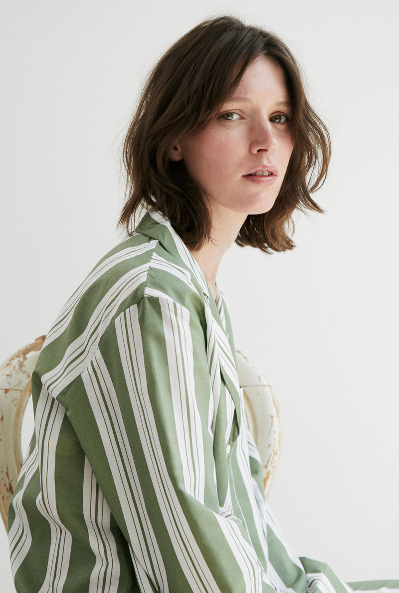 Classic Khaki Stripe Pyjama