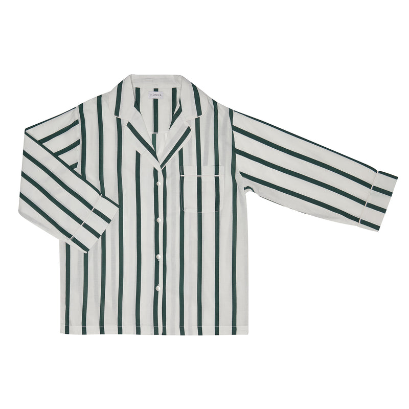 Green Striped Pyjama Set SS