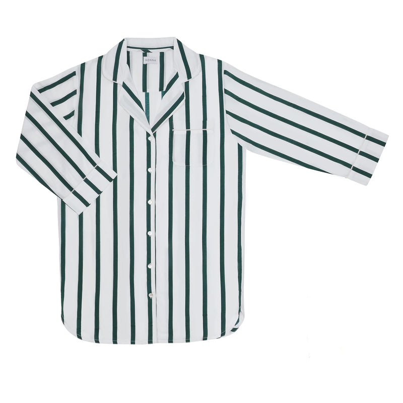 Green Striped Nightshirt SS