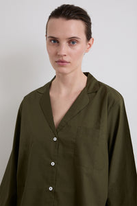 Olive Relaxed Pyjama Shirt SS