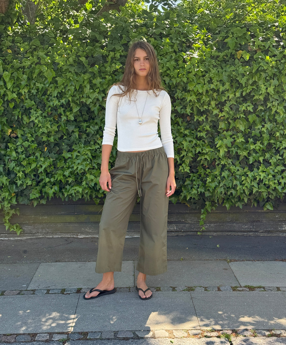 Relaxed Olive Trousers