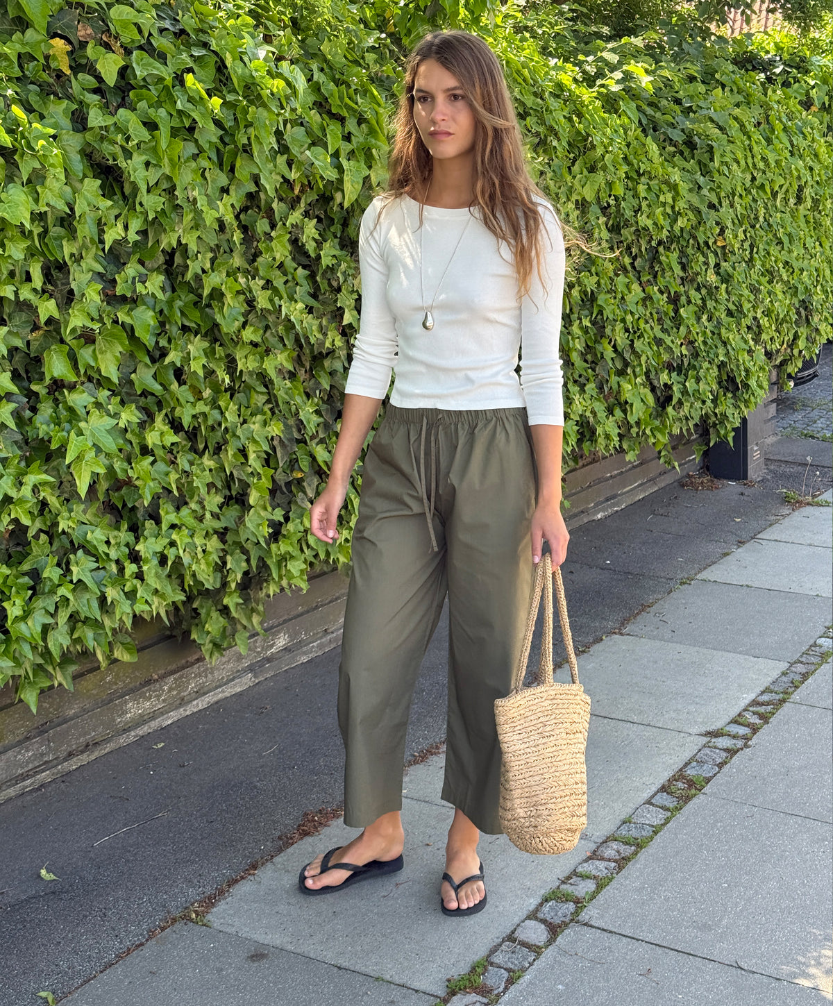 Relaxed Olive Trousers