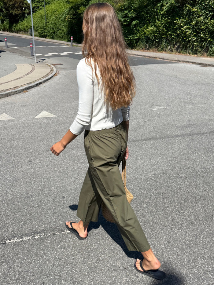 Relaxed Olive Trousers