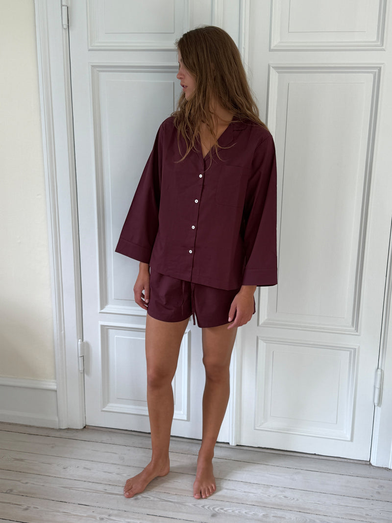 Relaxed Dark Cherry Shorts