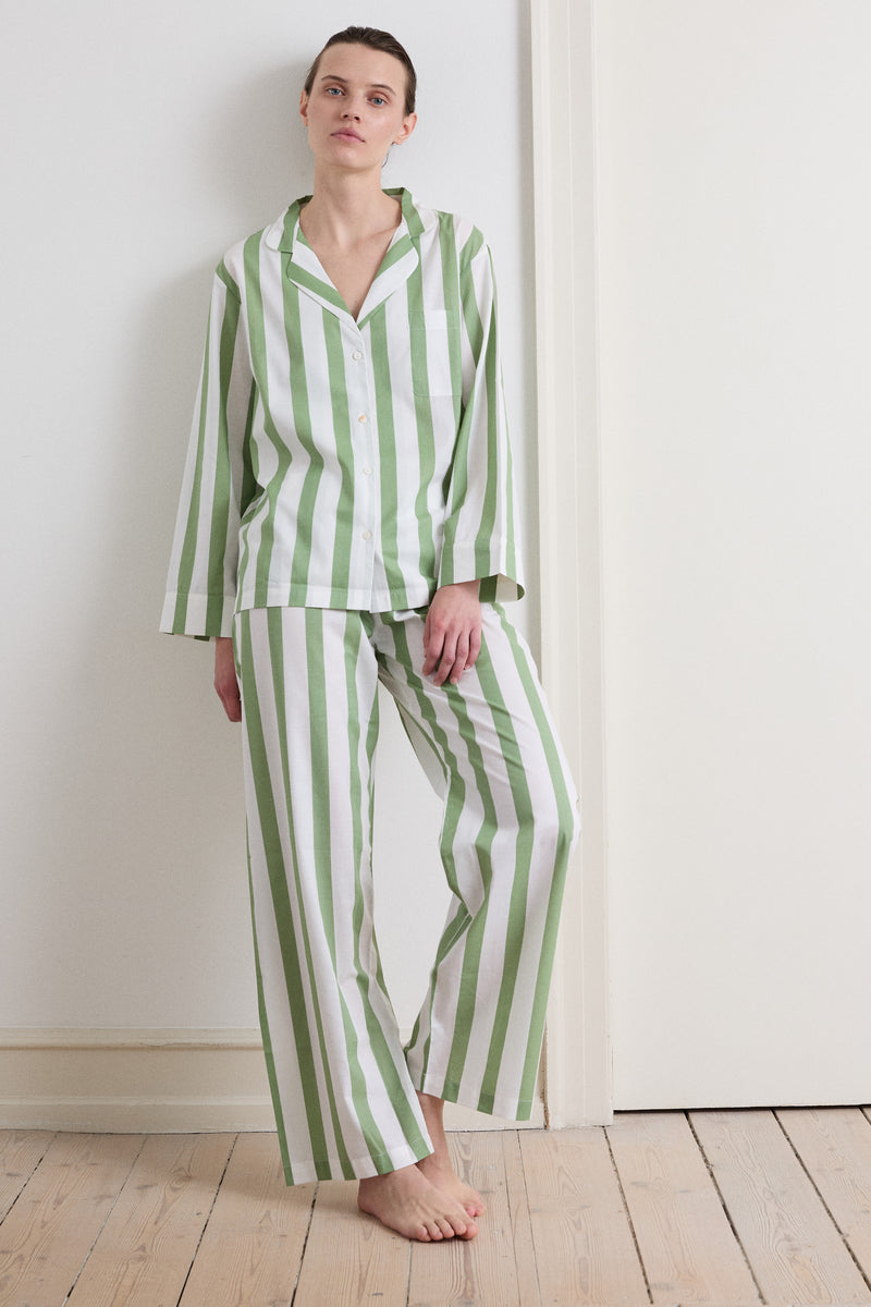 Sage Stripe Pyjama Set