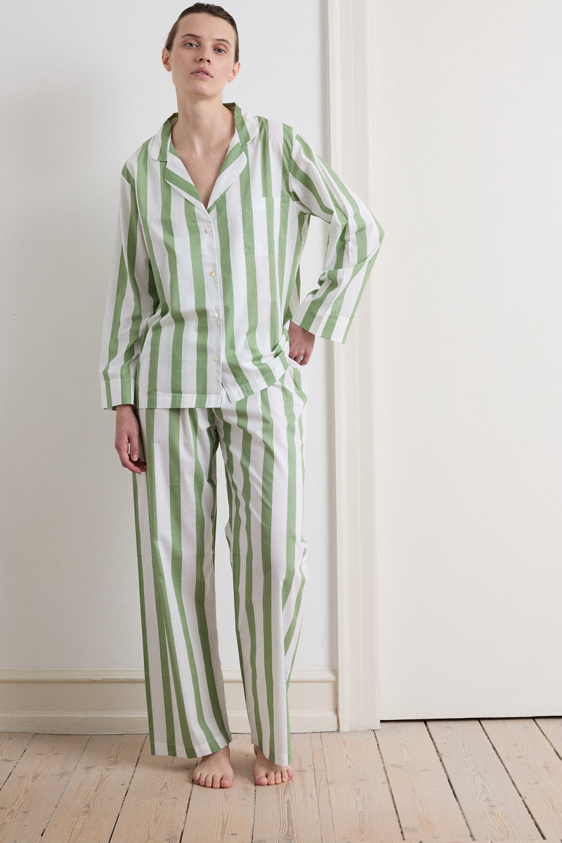 Sage Stripe Pyjama Set
