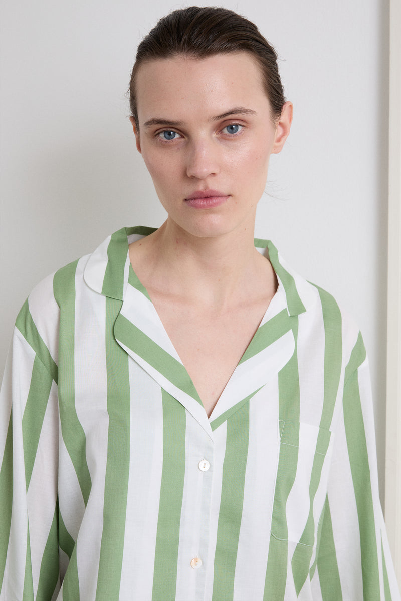 Sage Stripe Pyjama Set