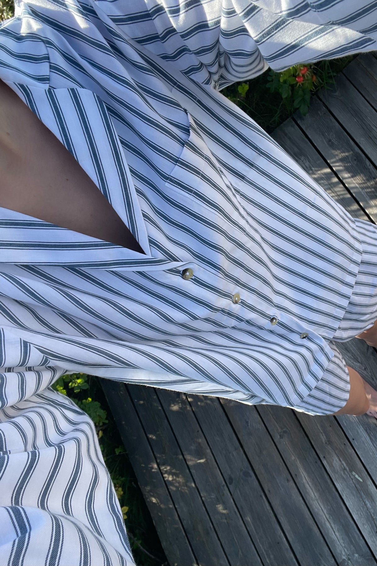 Relaxed Ticking Stripe Shorts Set