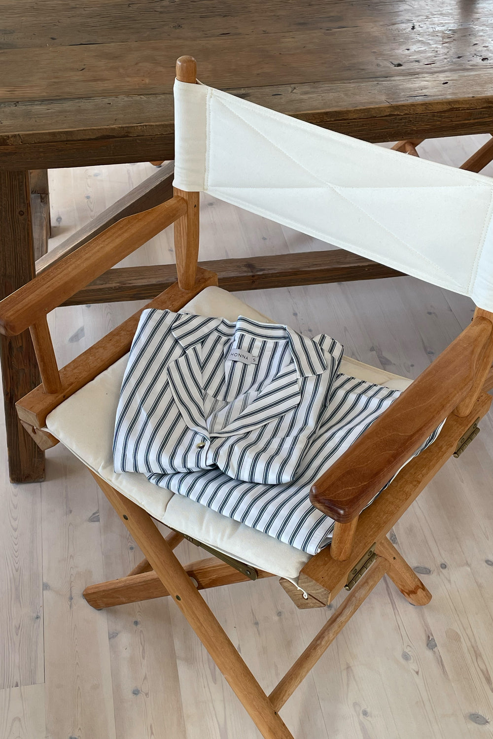 Navy Ticking Striped Short Pyjamas for Ladies – HONNA