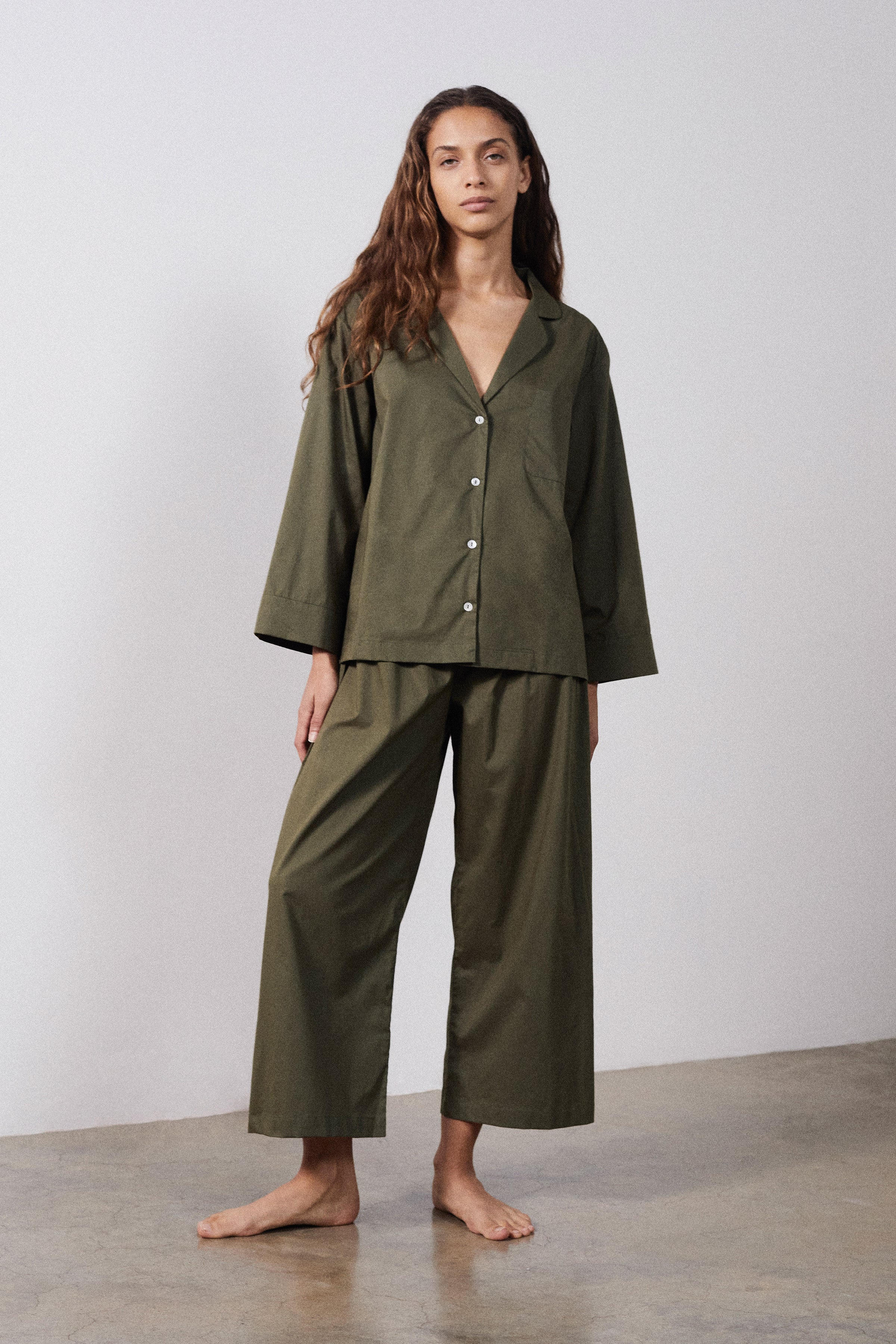Olive green sales pajama set