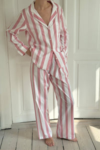 Powder Pink Stripe Classic Pyjama Set