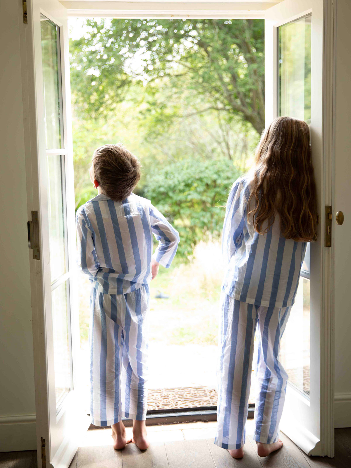 Mini Sky Blue Stripe Pyjama Set