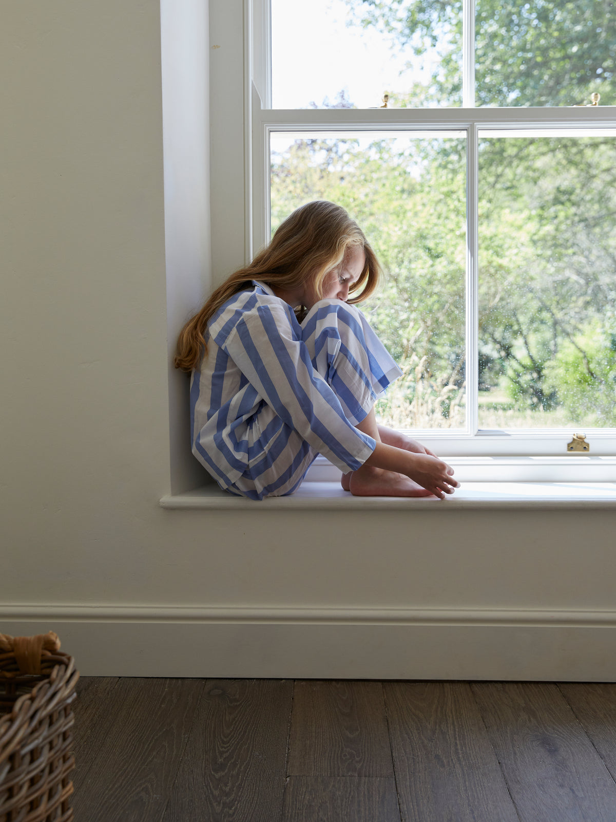 Mini Sky Blue Stripe Pyjama Set
