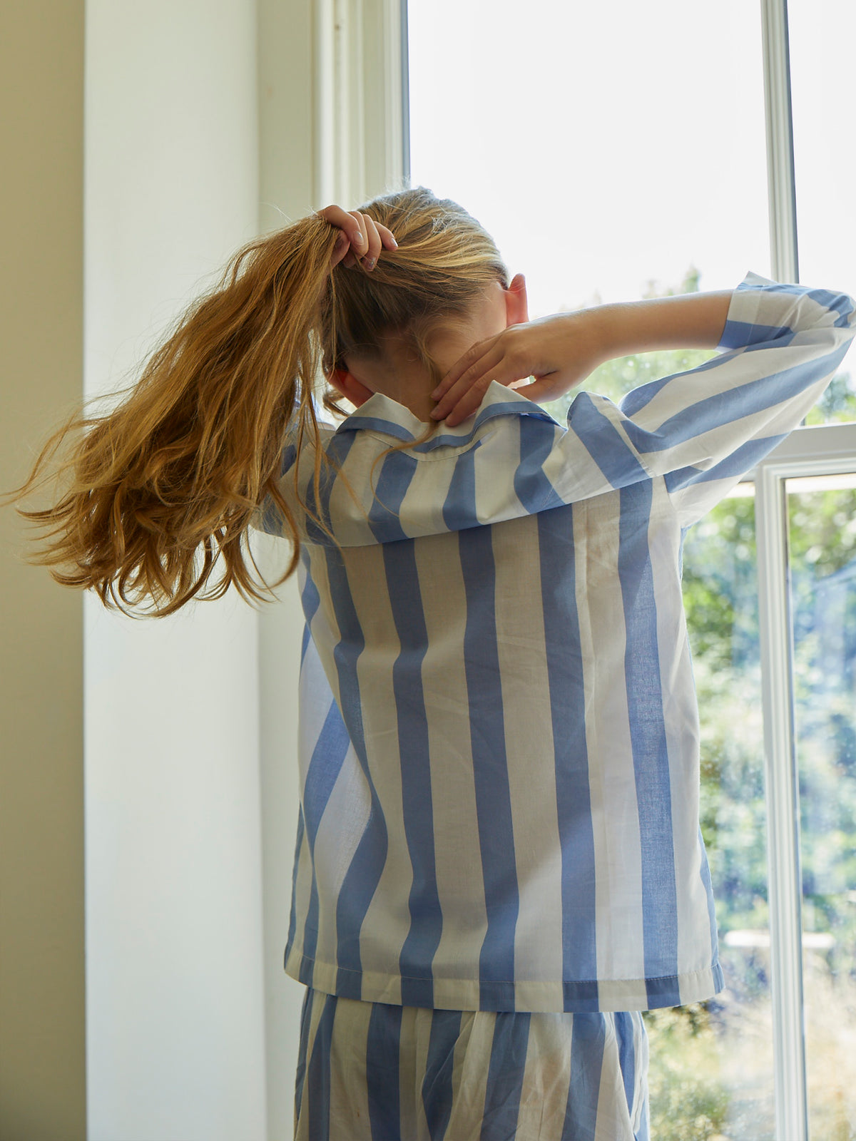 Mini Sky Blue Stripe Pyjama Set