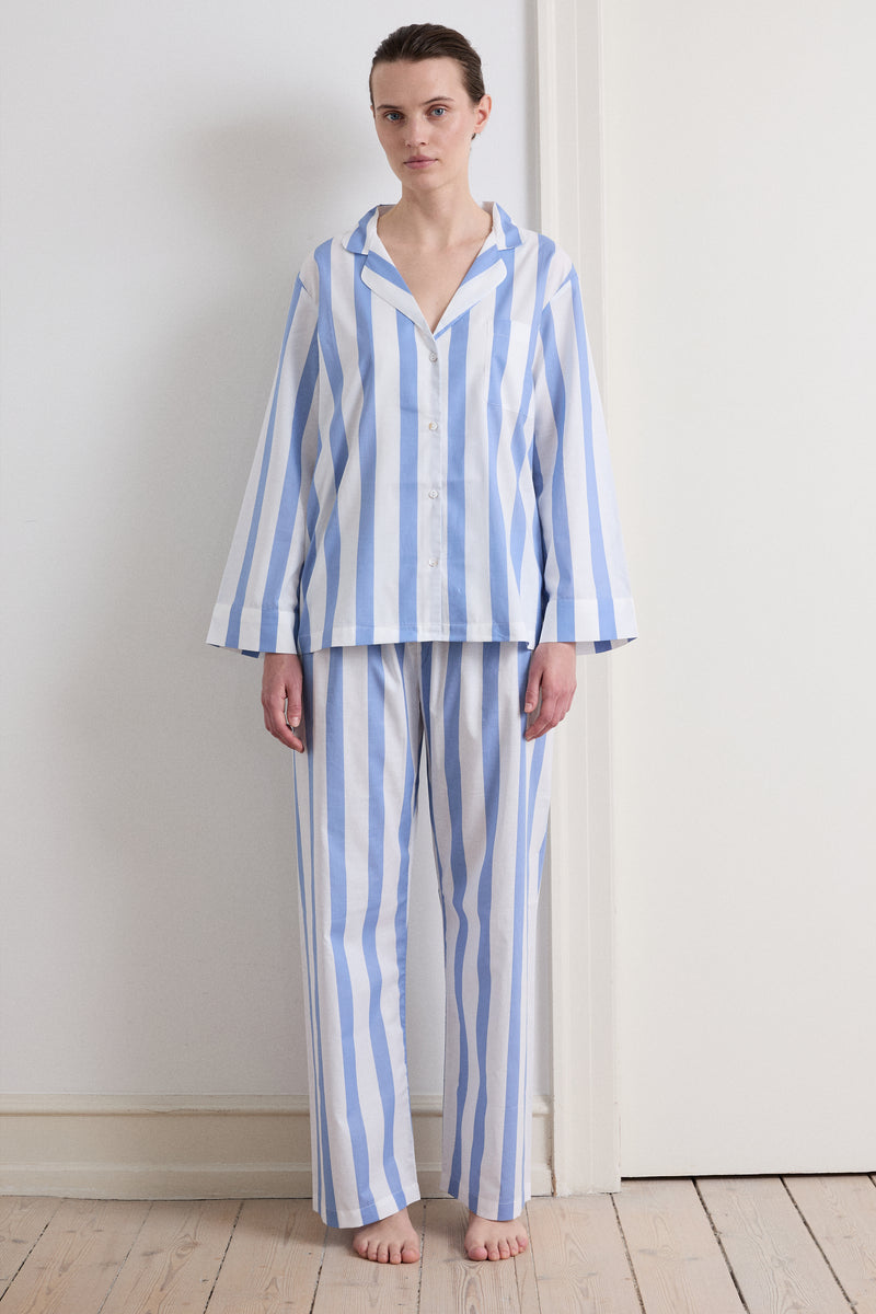 Sky Blue Stripe Classic Pyjama Set